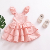 Lovely Sweet Layered Cascading Ruffle Pink Girl Kn