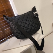 lovely Stylish Basic Black Messenger Bag