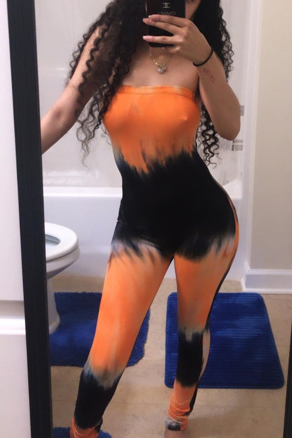 

lovely Bohemian Tie-dye Croci One-piece Jumpsuit