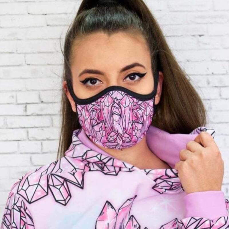 

Lovely Stylish Print Dustproof Pink Face Protection