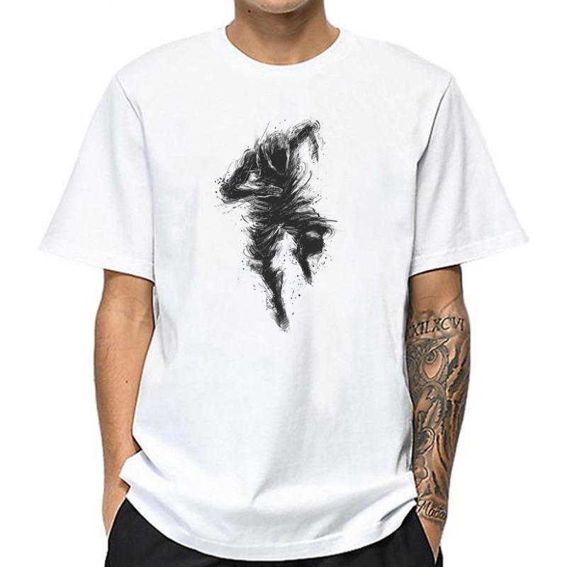 

lovely Casual O Neck Print White T-shirt