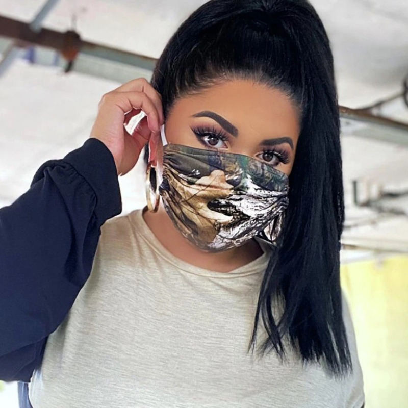 

Lovely Casual Print Brown Face Mask