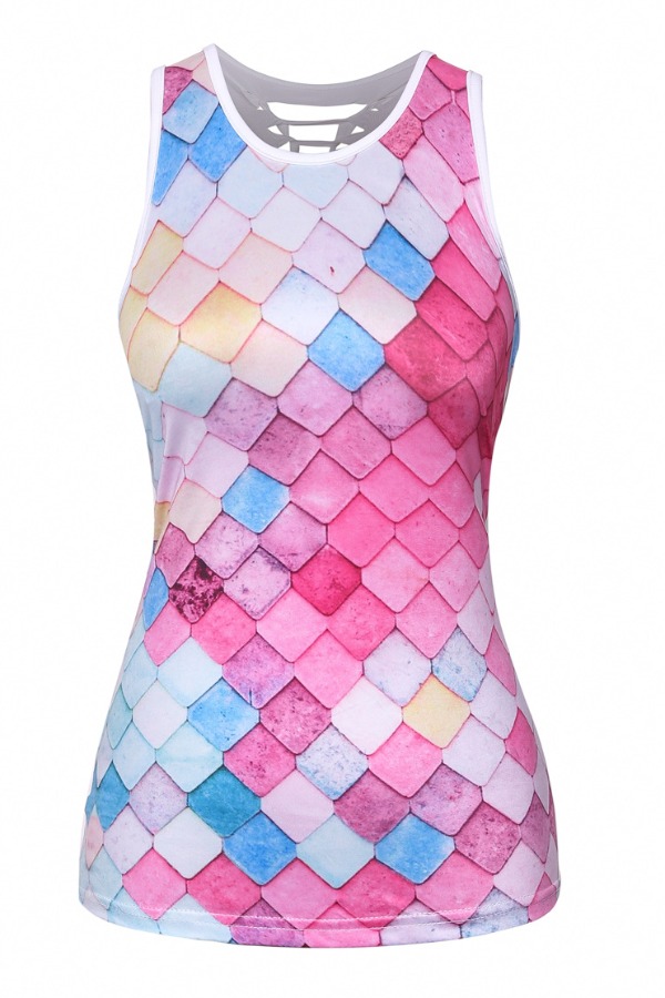 

lovely Trendy Print Pink Camisole