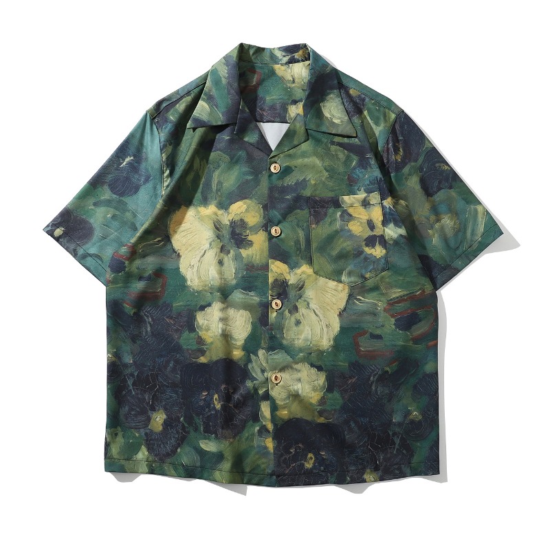

lovely Bohemian Tie-dye Green Shirt