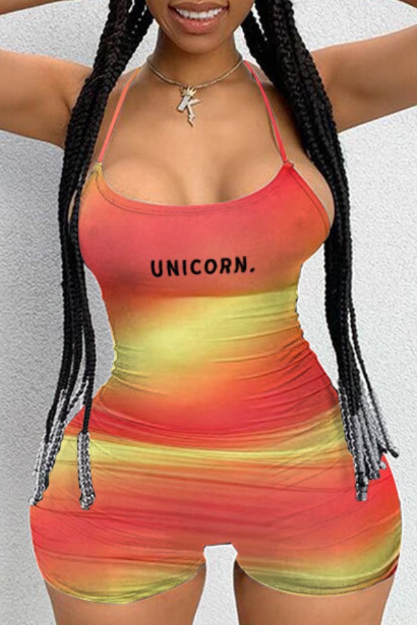 

lovely Trendy Tie-dye Croci One-piece Romper