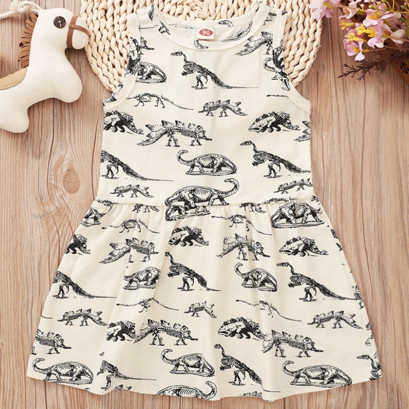 

lovely Trendy Print Apricot Girl Mid Calf Dress