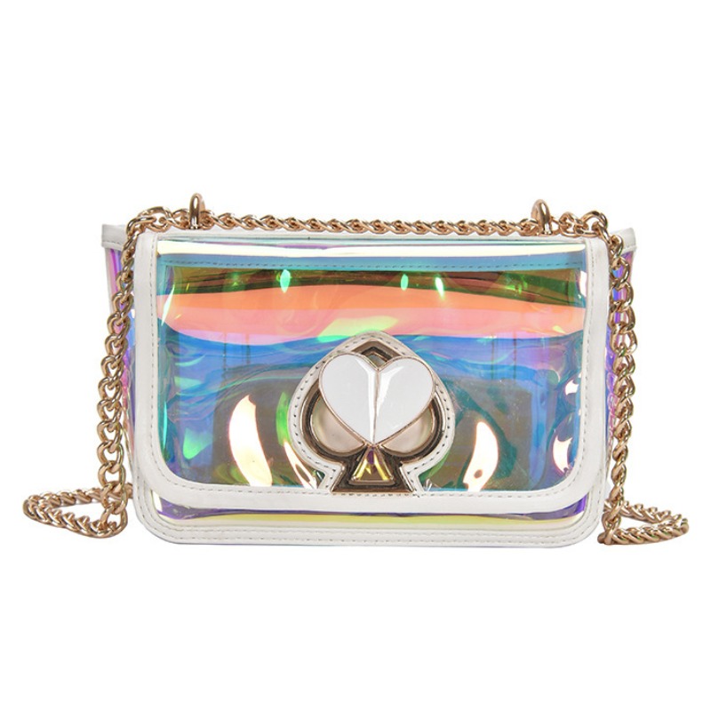 

lovely Chic Chain Strap White Crossbody Bag