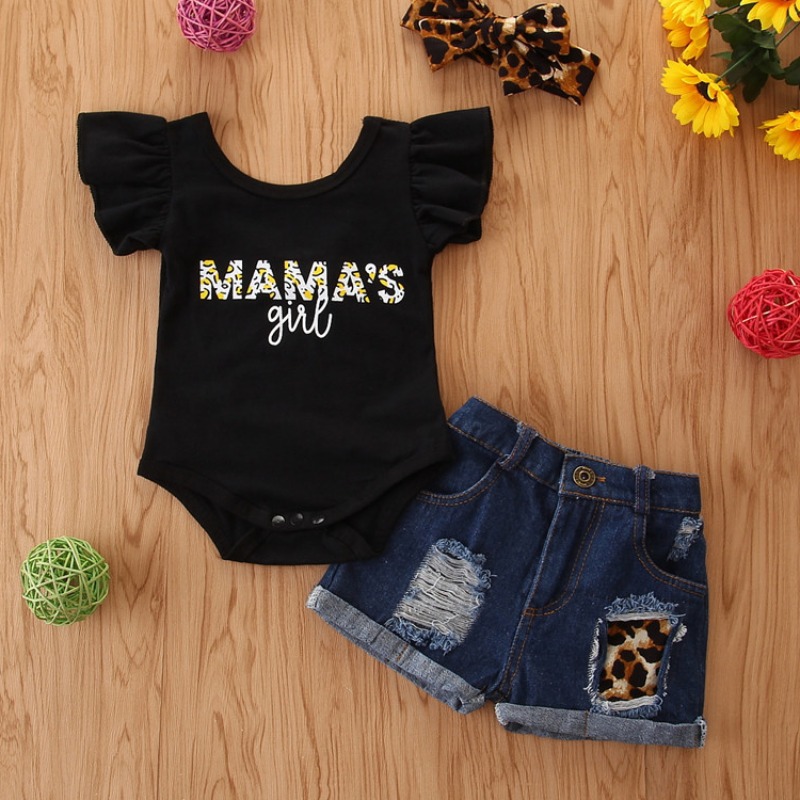 

lovely Casual Letter Print Black Girl Two-piece Shorts Set