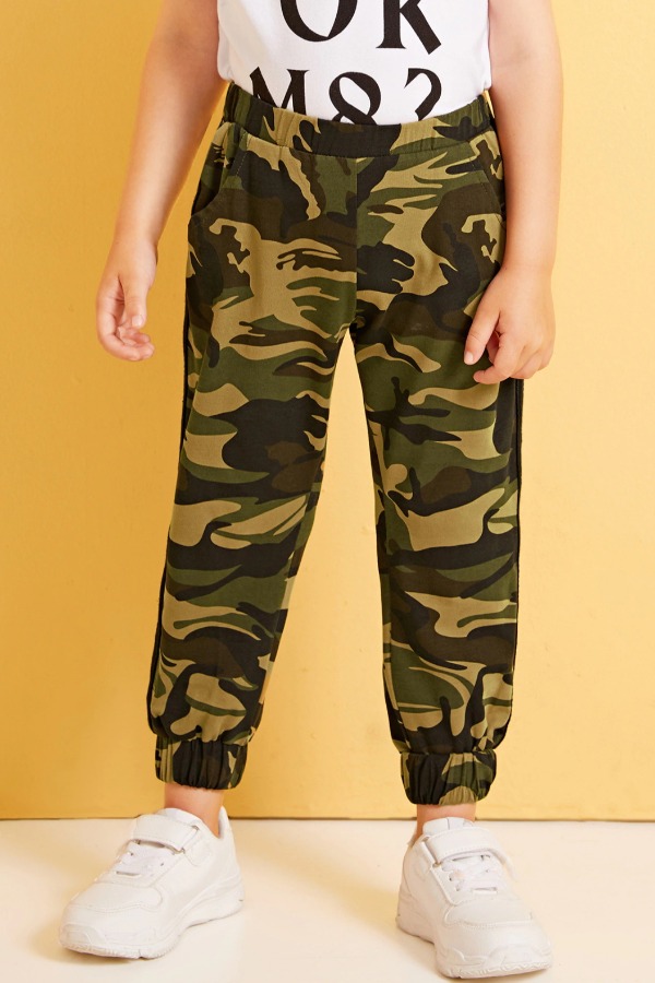 lovely Street Camo Print Boy Pants
