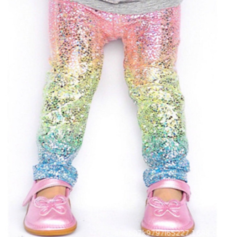 

lovely Street Gradual Change Multicolor Girl Pants, Multi