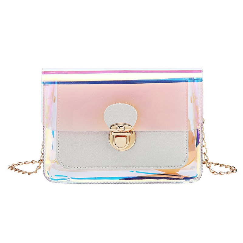 

lovely Trendy See-through Pink Crossbody Bag