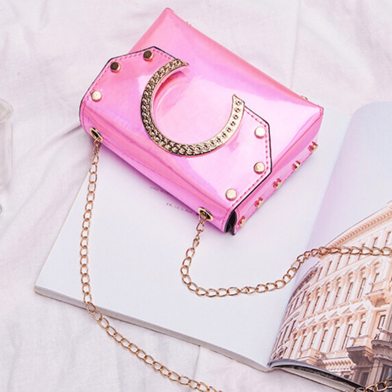 lovely Trendy Chain Strap Pink Crossbody Bag_Messenger Bag&Crossbody Bag_Bags_Accessories ...