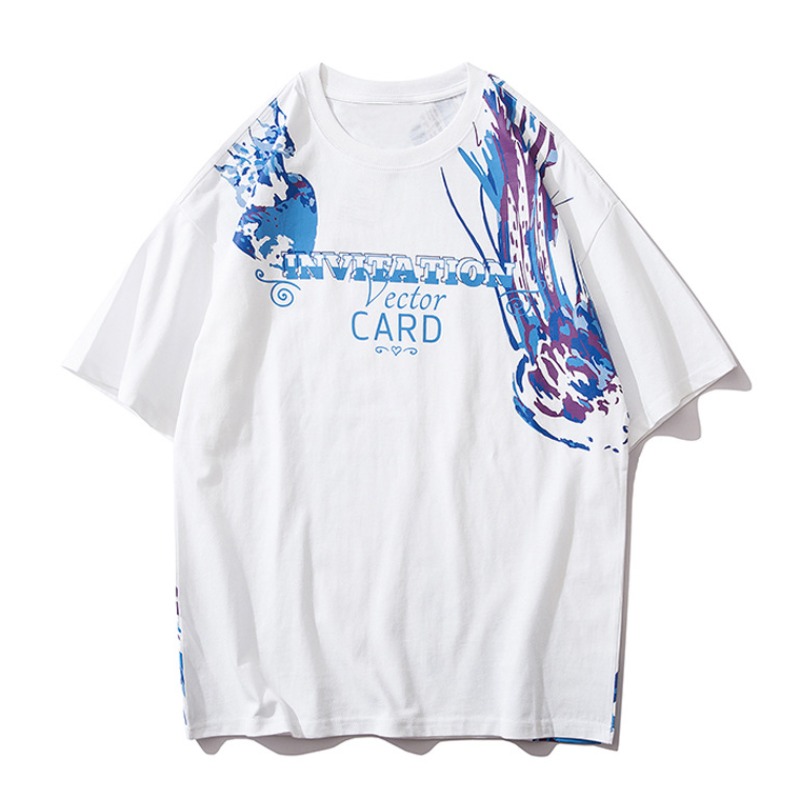 

lovely Casual O Neck Print White T-shirt