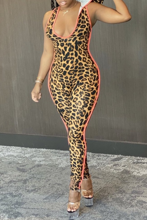 

lovely Trendy Leopard Print One-piece Jumpsuit