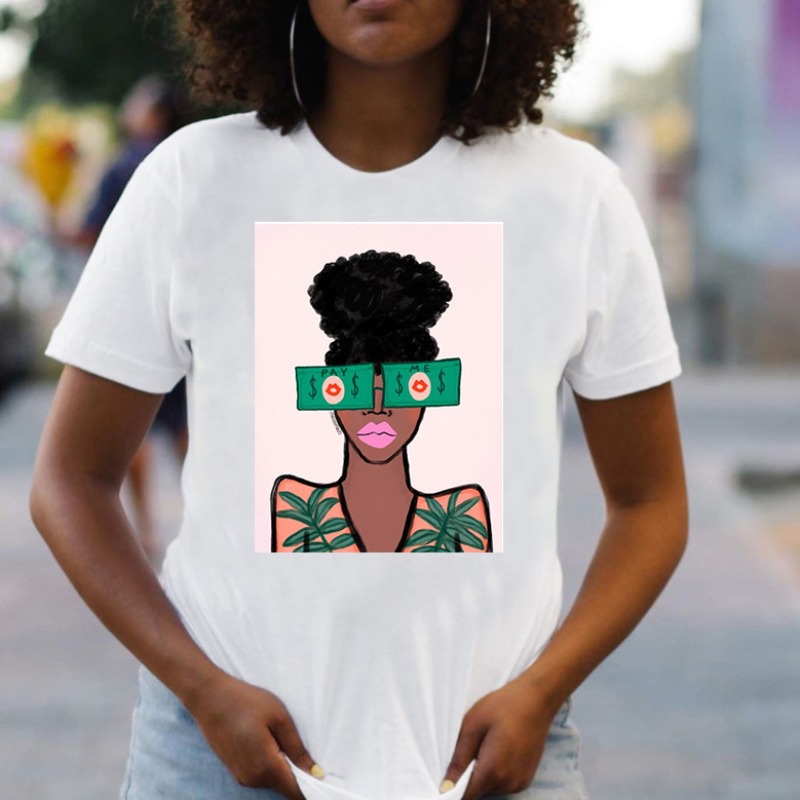 

lovely Leisure O Neck Print White T-shirt