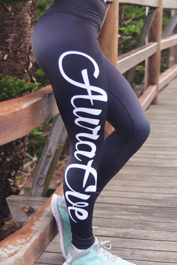 

lovely Sportswear Letter Print Black Pants