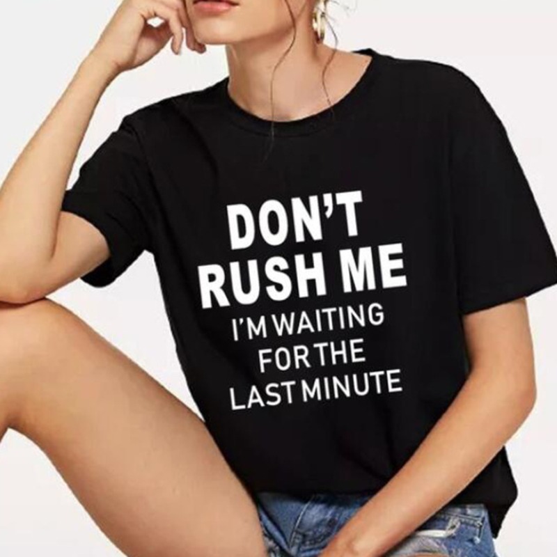 

lovely Casual O Neck Letter Black T-shirt