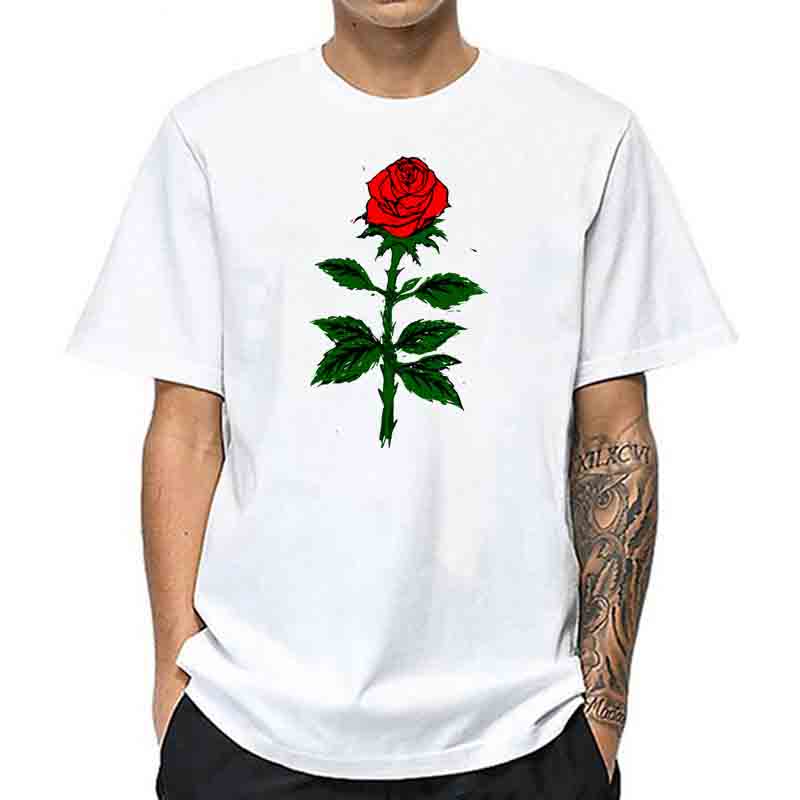 

lovely Leisure O Neck Print White T-shirt