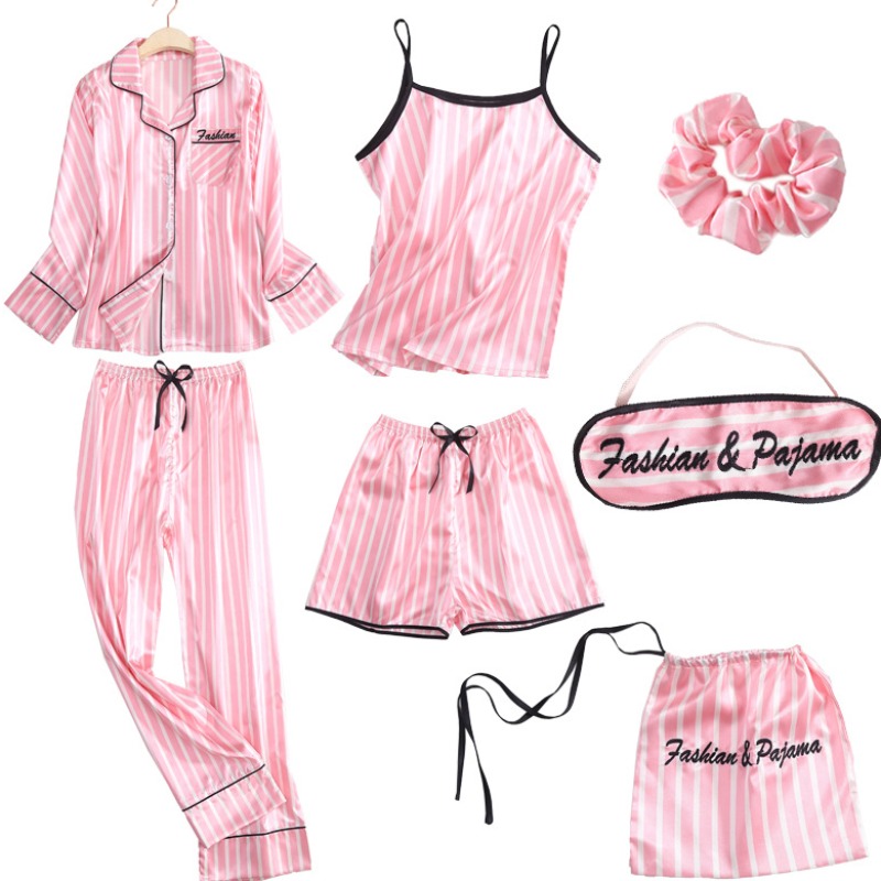 

lovely Leisure Striped Pink Sleepwear