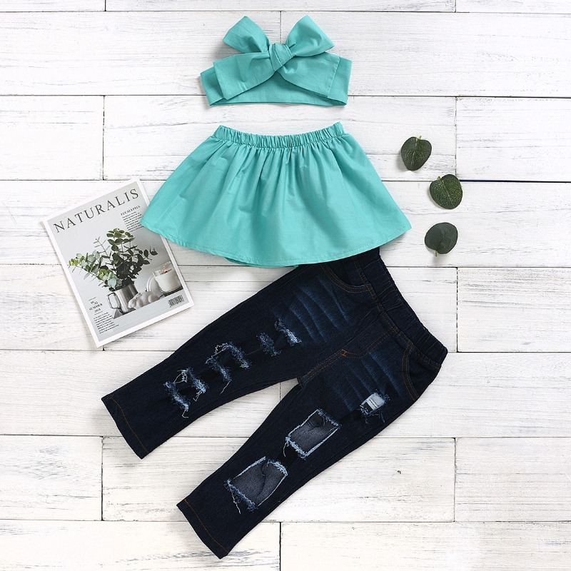 

lovely Casual Hollow-out Green Girl Two-piece Pants Set