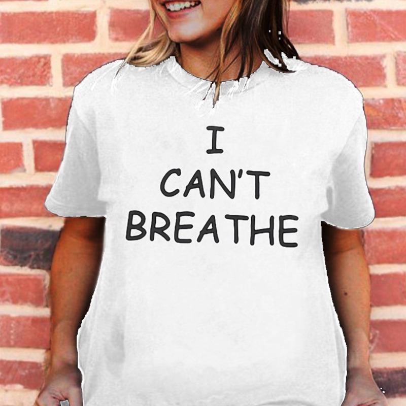 

lovely Leisure O Neck Letter Print White Plus Size T-shirt