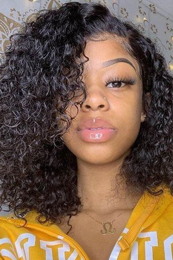 

lovely Trendy Bobo Curly Black Wigs
