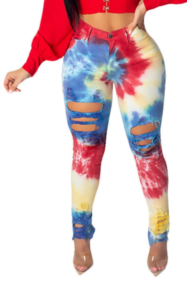

lovely Leisure Tie-dye Multicolor Pants, Multi