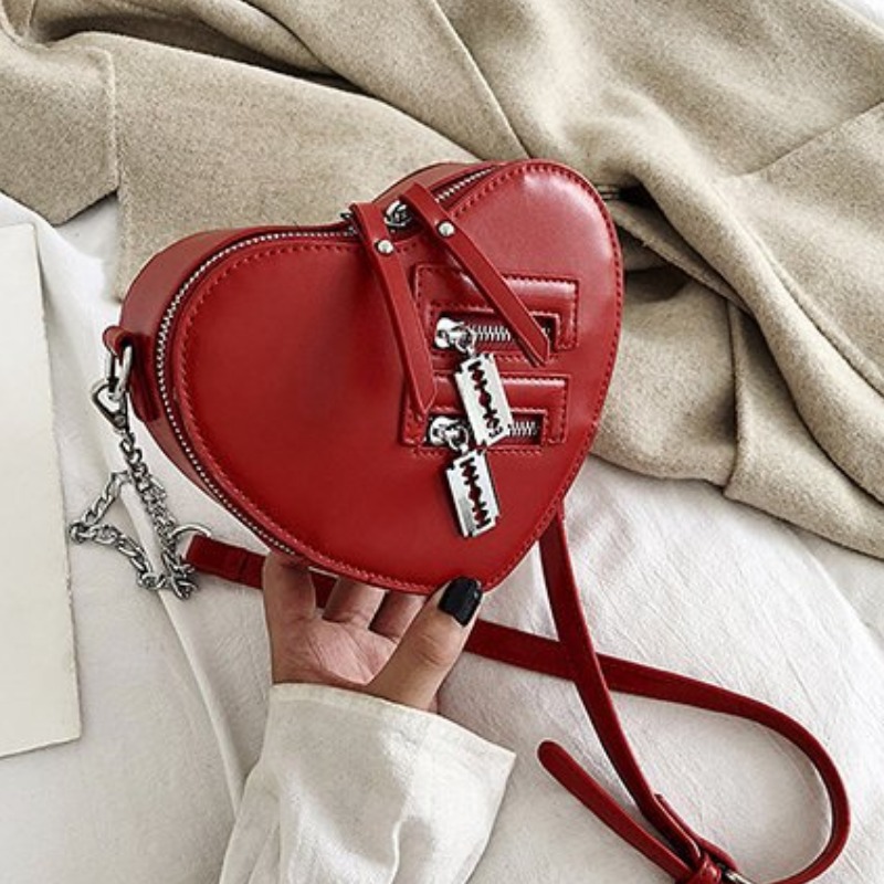 

lovely Chic Heart Red Crossbody Bag