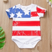 lovely Independence Day Casual Print White Boy One