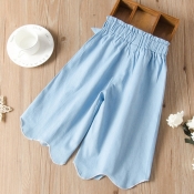 lovely Casual Asymmetrical Baby Blue Girl Jeans