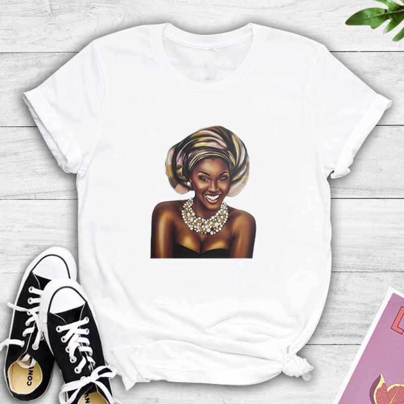 

lovely Leisure O Neck Print White T-shirt