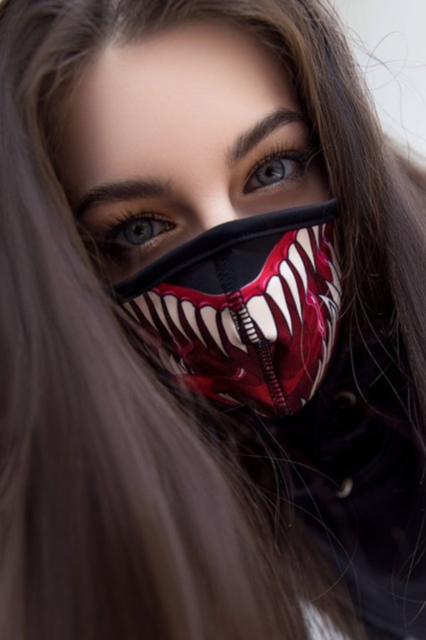 

lovely Print Red Face Mask