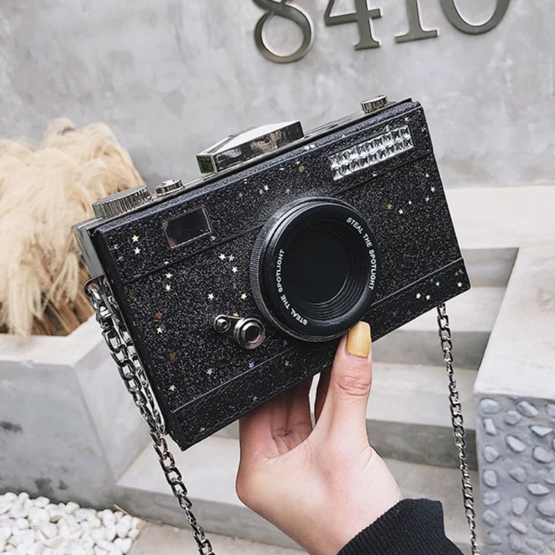

lovely Chic Camera Black Crossbody Bag