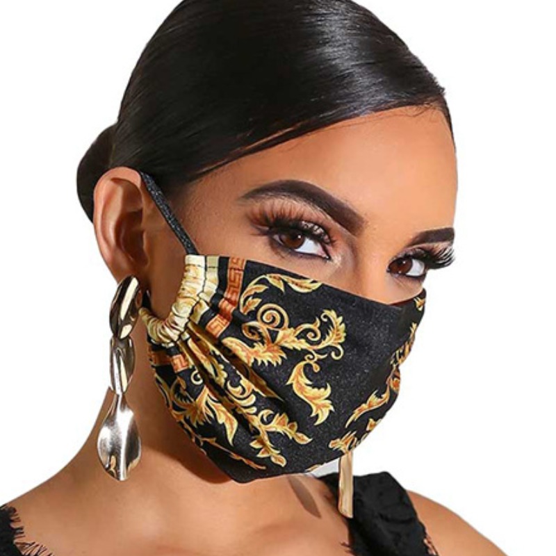 

lovely Print Black Face Mask