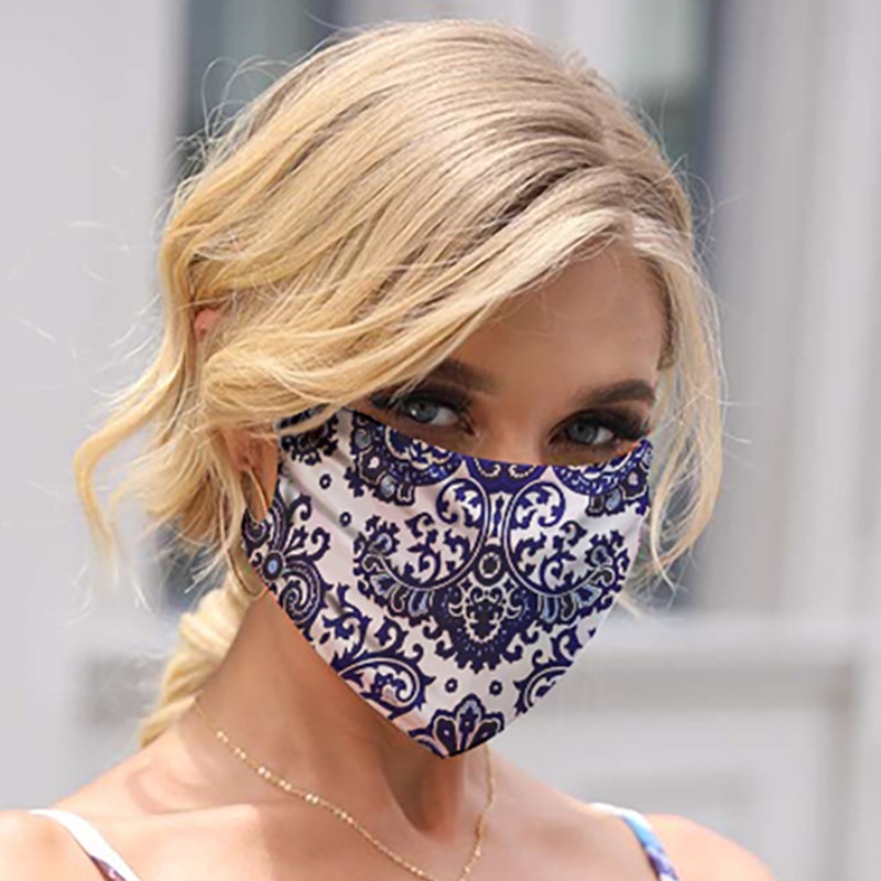 

lovely Print Blue Face Mask