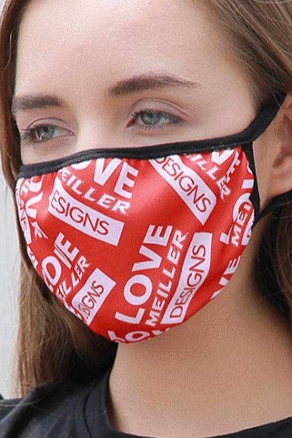 

lovely Letter Print Red Face Mask