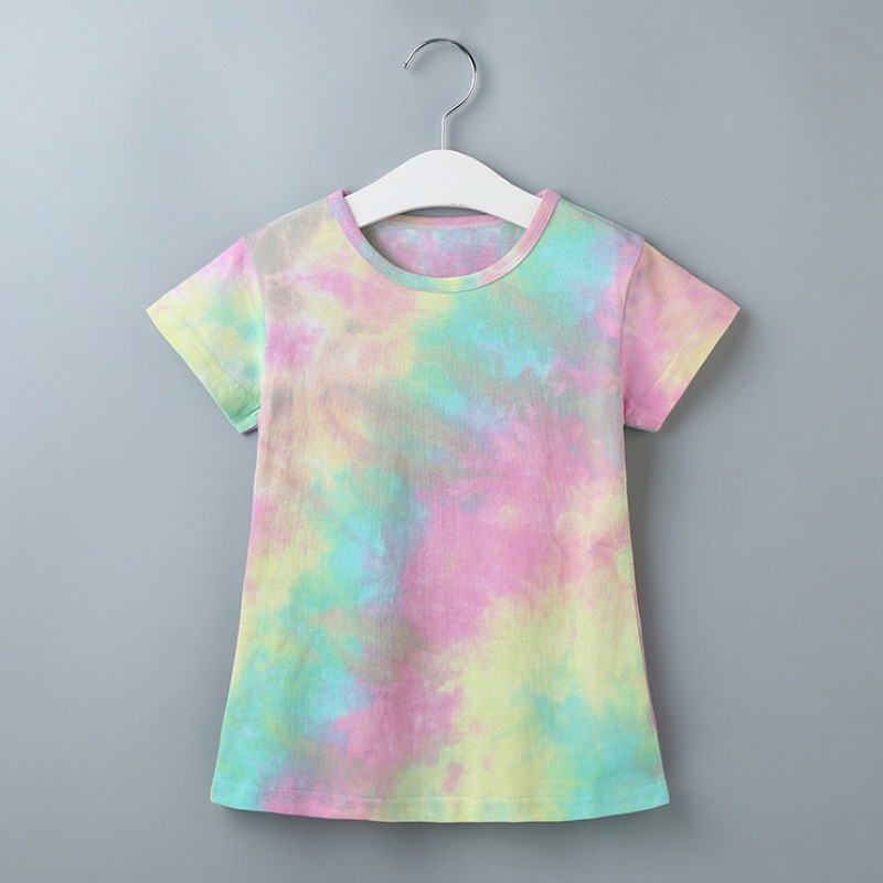 

lovely Casual Tie-dye Multicolor Girl Mini Dress, Multi