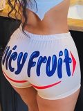 LW Casual Letter White Shorts
