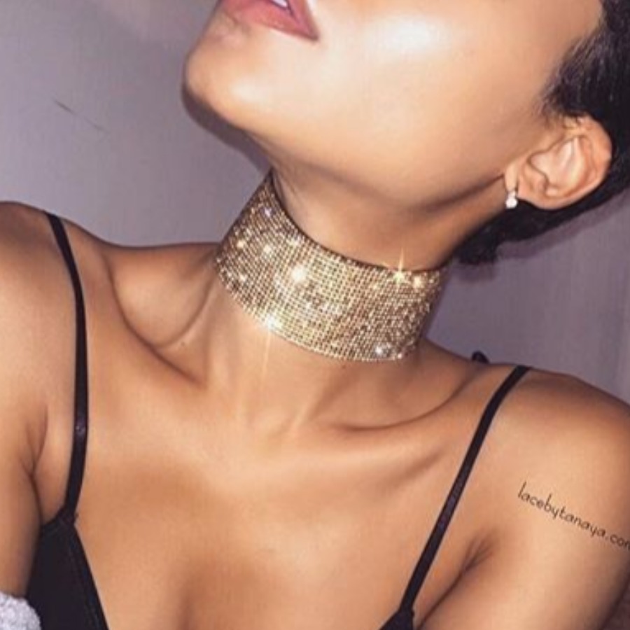 

lovely Sexy Rhinestone Decorative Gold Body Chain