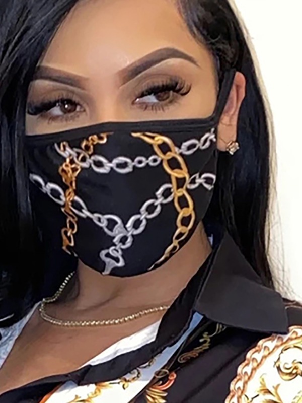 

lovely Print Black Face Mask