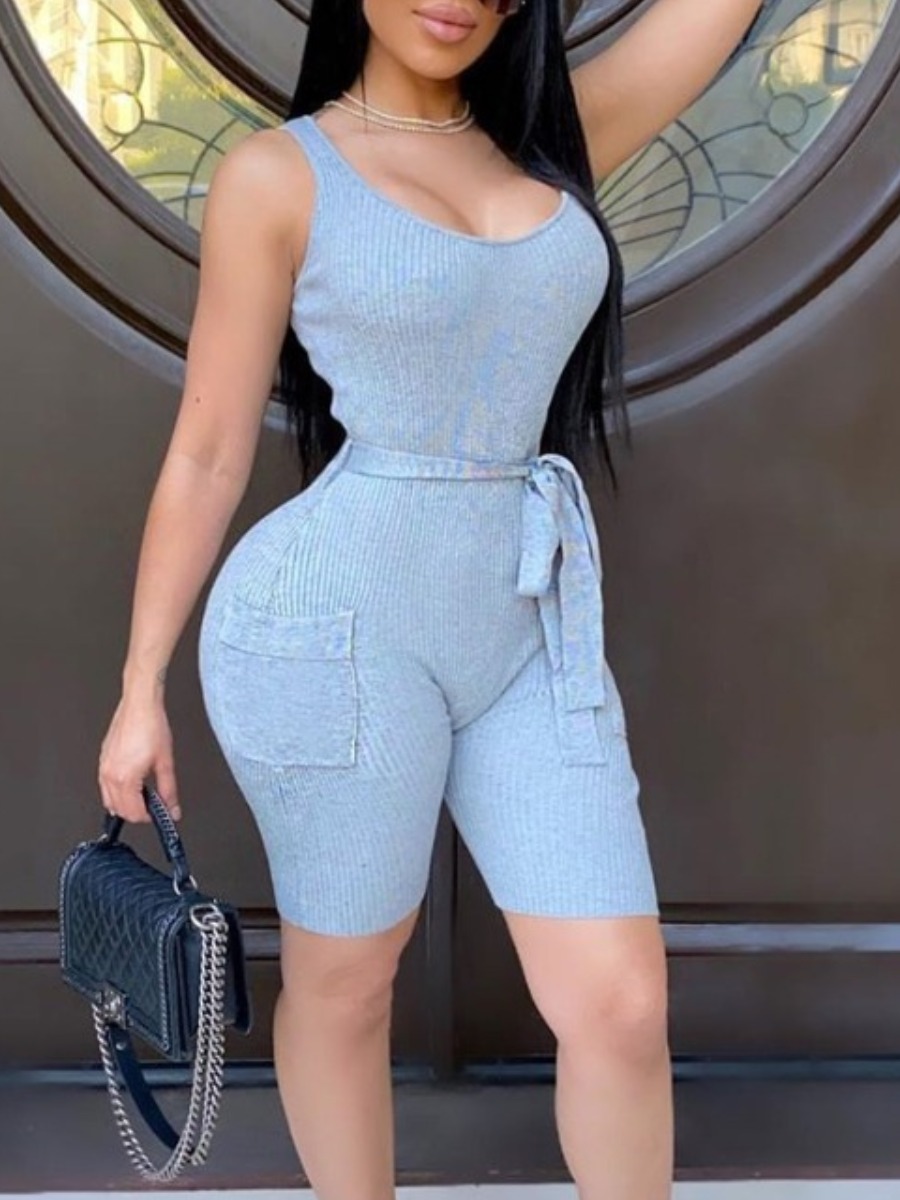 

lovely Trendy Skinny Silver One-piece Romper