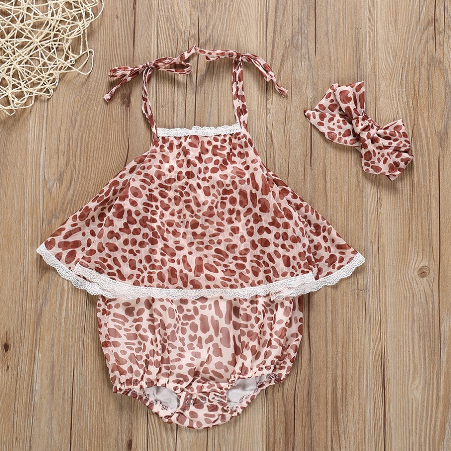 

lovely Trendy Leopard Print Girl One-piece Romper