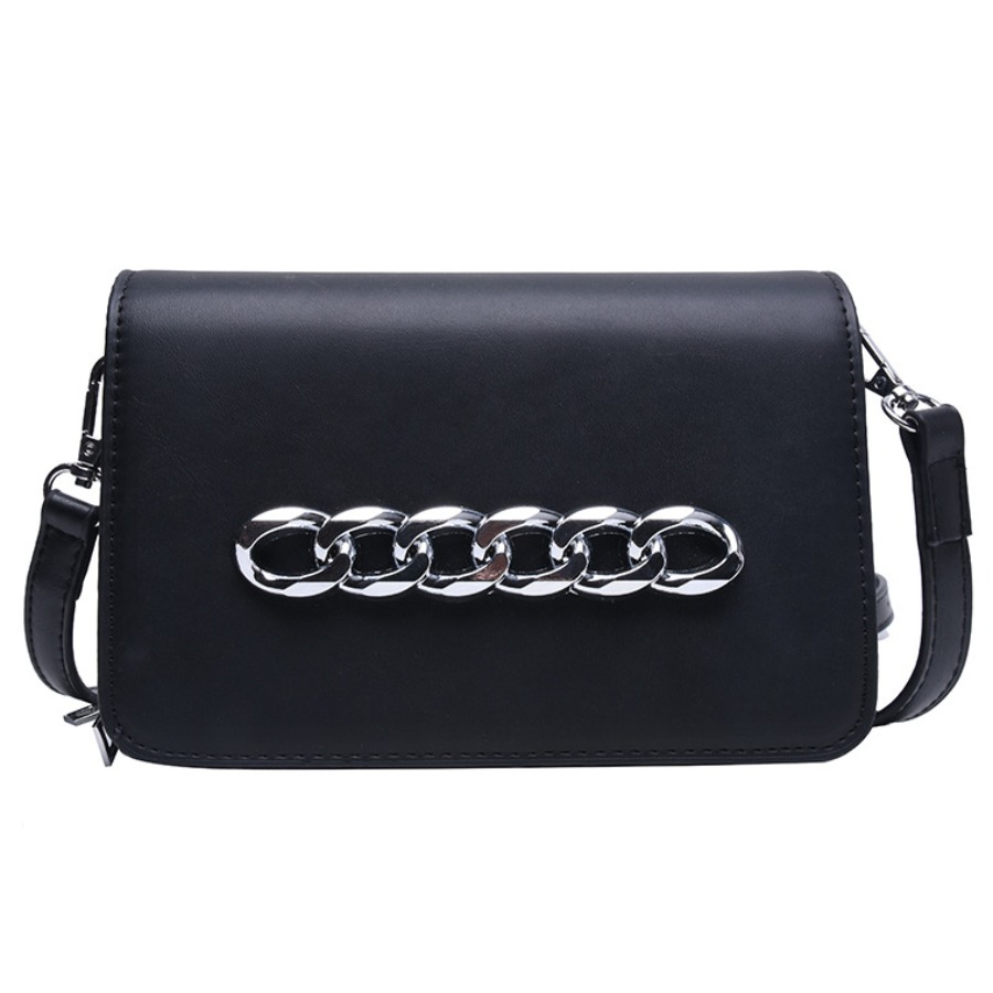 

lovely Stylish Zipper Design Black Messenger Bag
