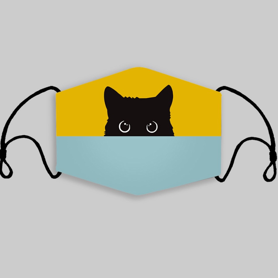 

lovely Cartoon Print Yellow Girl Face Mask