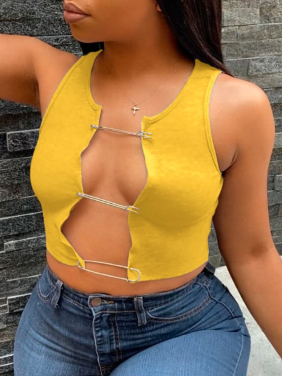 

Lovely Sexy Skinny Yellow Camisole