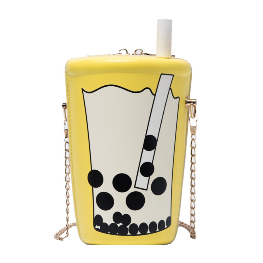 

lovely Chic Chain Strap Yellow Crossbody Bag