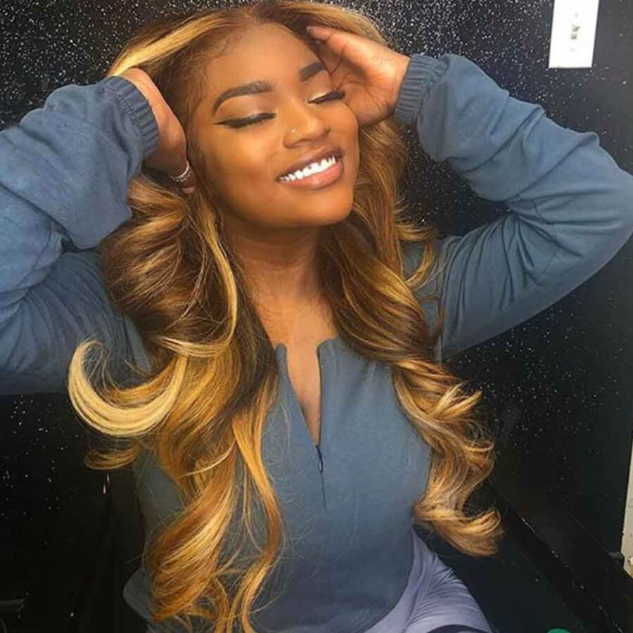 

Lovely Stylish Looking Long Wavy Brown Wigs