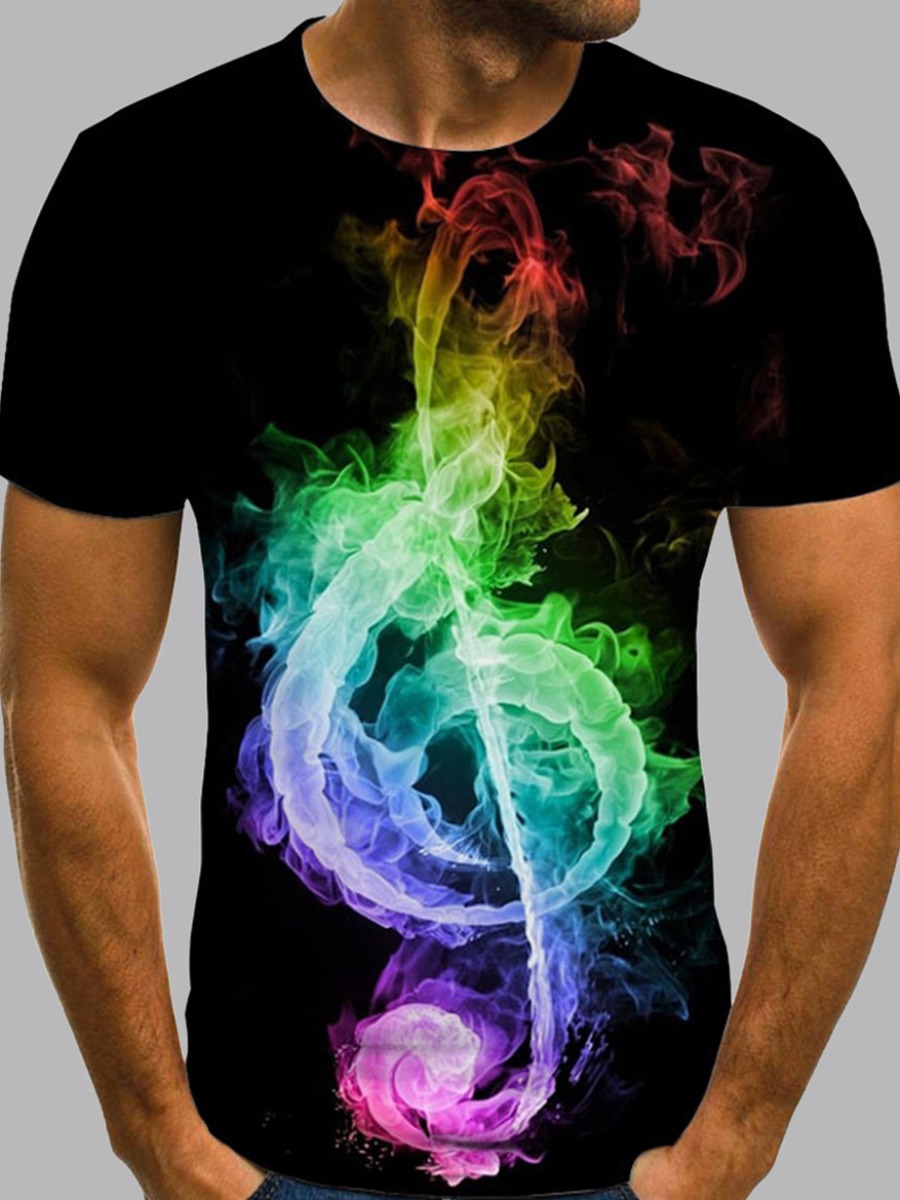 

Men lovely Leisure O Neck Print Multicolor T-shirt, Multi
