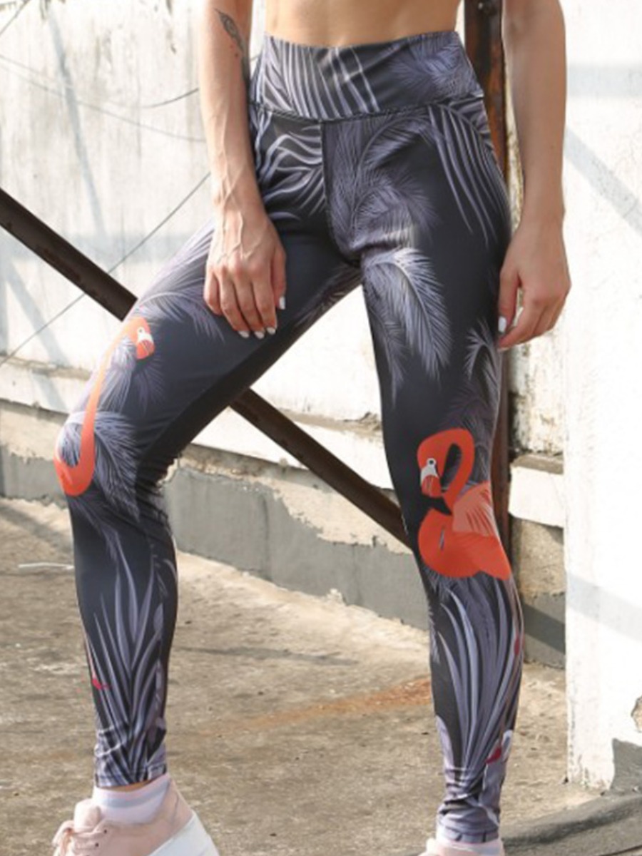 

lovely Sportswear Print Grey Black Pants
