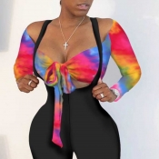 Lovely Stylish Tie-dye Red Blouse